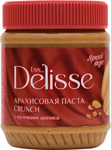 Паста арахисовая DELISSE Crunchy, 340г, вид