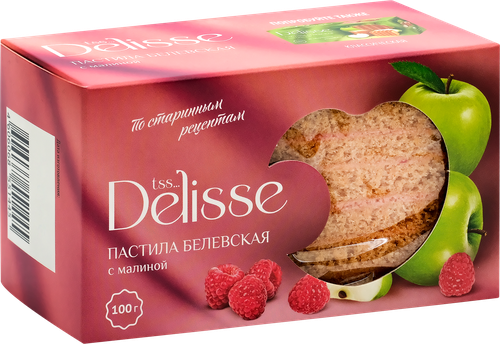 Пастила DELISSE Белевская с малиной, 100г, фотография