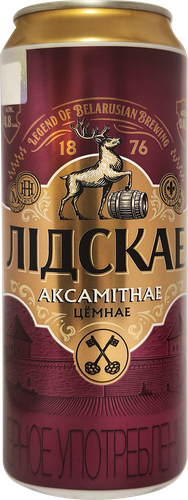 Пиво темное ЛИДСКОЕ Бархатное пастеризованное 4,8%, 0.45л