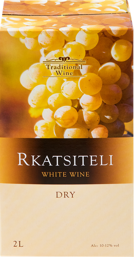 Вино TRADITIONAL WINE Ркацители сортовое белое сухое, 2л, изображение