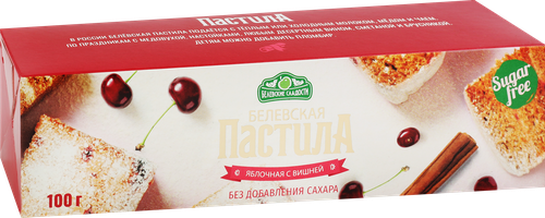 Пастила БЕЛЕВСКИЕ СЛАДОСТИ с вишней, без сахара, 100г, картинка