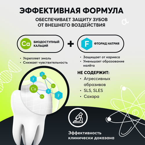 Зубная паста детская PRESIDENT Juicy lime 12+, 70г, картинка
