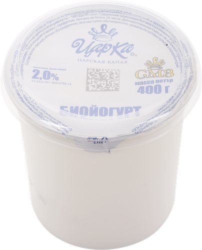 Биойогурт ЦАРКА 2%, без змж, 400г, изображение