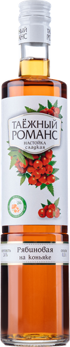 Настойка ТАЕЖНЫЙ РОМАНС Рябиновая на коньяке 24%, сладкая, 0.5л
