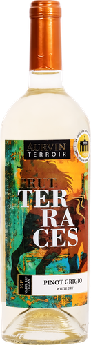 Вино AURVIN TERROIR PRUT TERRACAS PINOT GRIGIO сортовое ординарное белое  сухое, 0.75л, вид