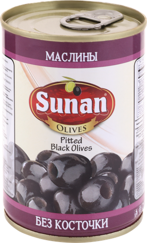 Маслины без косточки SUNAN черные, 280г, фото