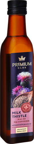 Масло расторопши PREMIUM CLUB нерафинированное, 250мл, изображение
