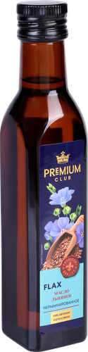 Масло льняное PREMIUM CLUB нерафинированное, 250мл, фото