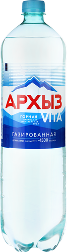 Вода минеральная АРХЫЗ Vita природная столовая газированная, 1.5л, изображение