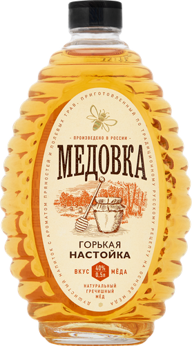 Настойка МЕДОВКА 40%, горькая, 0.5л
