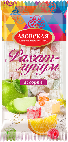 Рахат-лукум АЗОВСКАЯ КФ Ассорти, 200г, крупный план