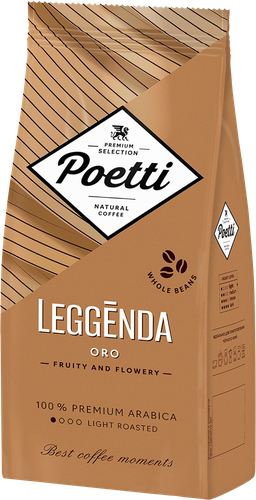Кофе зерновой POETTI Leggenda Oro натуральный жареный, 250г, картинка