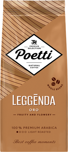 Кофе зерновой POETTI Leggenda Oro натуральный жареный, 250г, вид