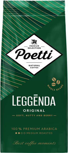 Кофе зерновой POETTI Leggenda Original натуральный жареный, 250г, картинка