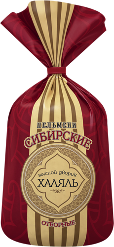 Пельмени МЯСНОЙ ДВОРИК ХЯЛЯЛЬ Сибирские отборные категория Б, 800г, крупный план