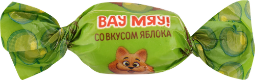 Конфеты жевательные ВАУ МЯУ! со вкусом апельсина, клубники, лимона, яблока, весовые, вид