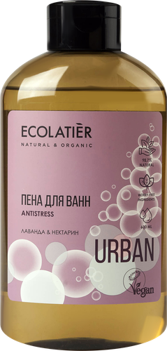 Пена для ванн ECOLATIER Лаванда&нектарин, 600мл, вид