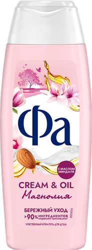 Гель для душа ФА Cream&Oil Магнолия, 250мл, вид