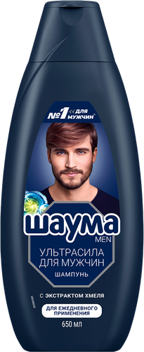 Шампунь для волос мужской ШАУМА Men Ultra Сила, 650мл, вид