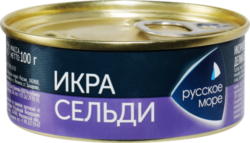 Икра сельди деликатесная РУССКОЕ МОРЕ Люкс Оригинальная, 100г, детальное фото