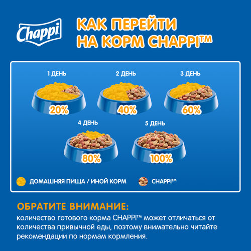 Корм сухой для собак Chappi Сытный мясной обед с говядиной, 15кг, картинка