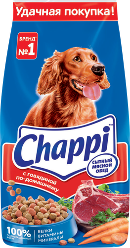 Корм сухой для собак Chappi Сытный мясной обед с говядиной, 15кг, картинка