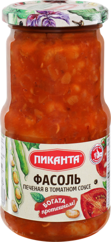 Фасоль печеная ПИКАНТА в томатном соусе, 470г, детальное фото