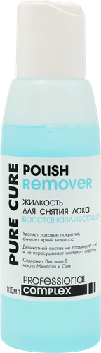 Жидкость для снятия лака PURE CURE восстанавливающая, 100мл, фотография