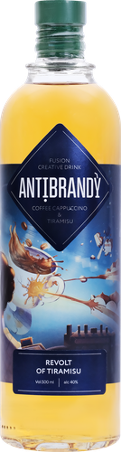 Напиток спиртной ANTIBRANDY Revolt of tiramisu на основе коньяка 40%, 0.5л