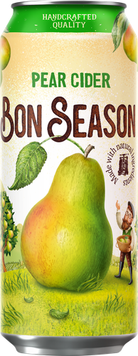 Сидр BON SEASON Груша фруктовый ароматизированный газированный сладкий фильтрованное пастеризованное 4,5%, 0.43л