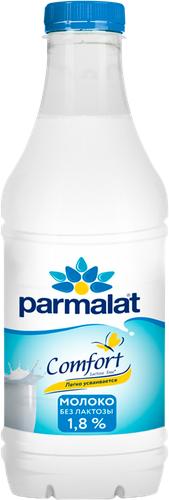 Молоко пастеризованное PARMALAT Comfort безлактозное 1,8%, без змж, 900мл, детальное фото