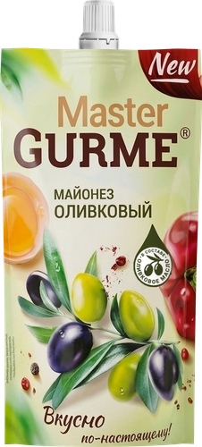 Майонез MASTER GURME Оливковый 50,5%, 350мл, вид
