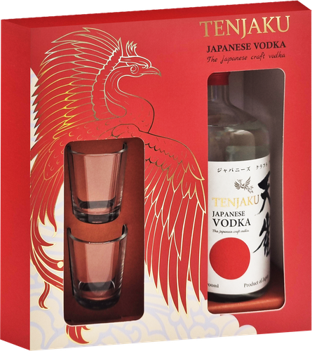 Водка TENJAKU 40%, с 2-мя стопками, п/у, 0.7л, детальное фото