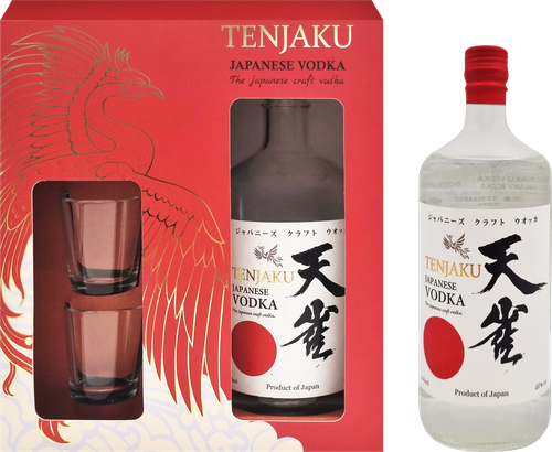 Водка TENJAKU 40%, с 2-мя стопками, п/у, 0.7л