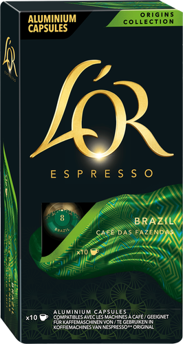 Кофе молотый в капсулах L'OR Espresso Brazil Cap, 10кап, изображение