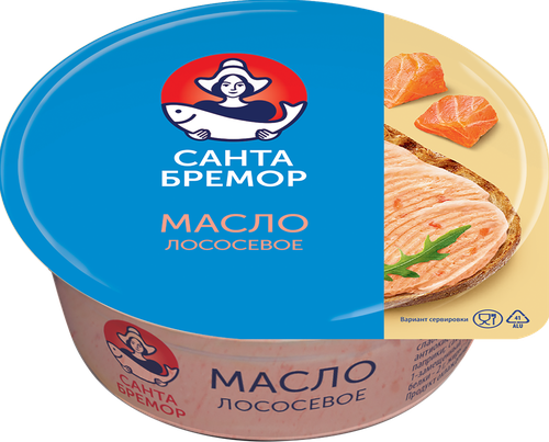 Масло лососевое САНТА БРЕМОР Бутербродное, 100г, фотография
