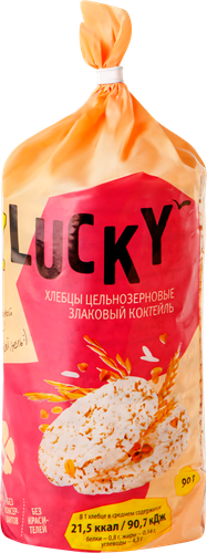 Хлебцы мультизлаковые Z LUCKY хрустящие, 90г, фотография