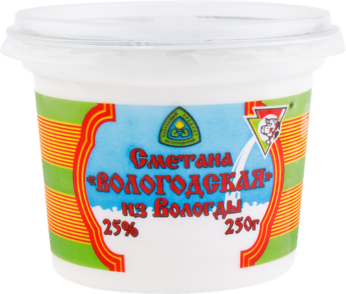 Сметана ИЗ ВОЛОГДЫ Вологодская 25%, без змж, 250г, детальное фото