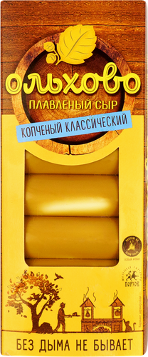 Сыр плавленый копченый ОЛЬХОВО 40%, батончики, без змж, 190г, картинка