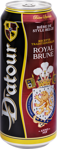 Пиво темное D'ATOUR ROYAL BRUNE фильтрованное пастеризованное 6,4%, 0.5л, крупный план