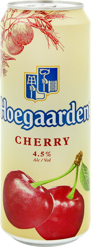 Напиток пивной HOEGAARDEN со вкусом вишни нефильтрованный пастеризованный 4,5%, 0.45л, изображение