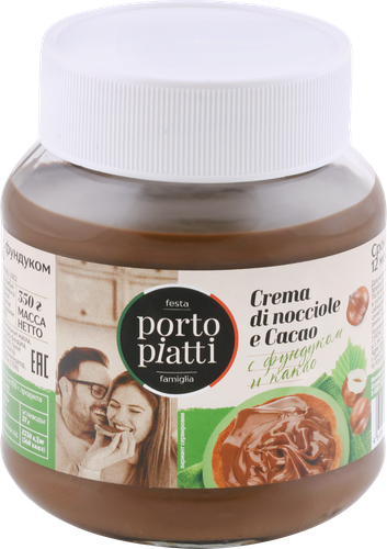 Паста PORTO PIATTI с фундуком и какао, 350г, фотография
