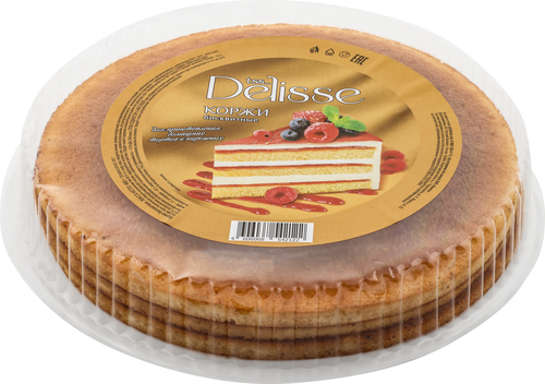 Коржи бисквитные DELISSE светлые, 400г, изображение
