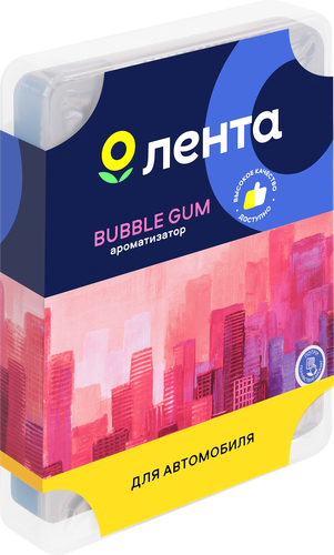 Ароматизатор автомобильный ЛЕНТА City Bubble gum, под сиденье, Арт. 10210, крупный план