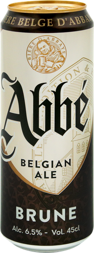 Напиток пивной ABBE Brune пастеризованный 6,5%, 0.45л, изображение