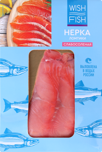 Нерка слабосоленая WISH FISH ломтики, 100г, фото