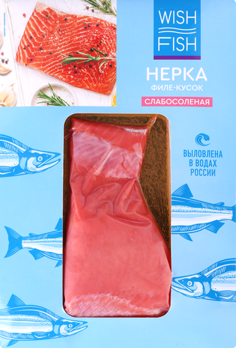 Нерка слабосоленая WISH FISH филе-кусок, 150г, вид