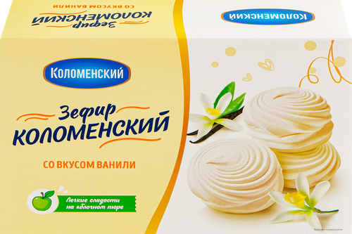 Зефир КОЛОМЕНСКОЕ со вкусом ванили, 250г, крупный план