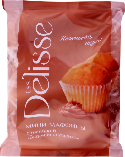 Мини-маффины DELISSE с вареной сгущенкой, 465г, детальное фото