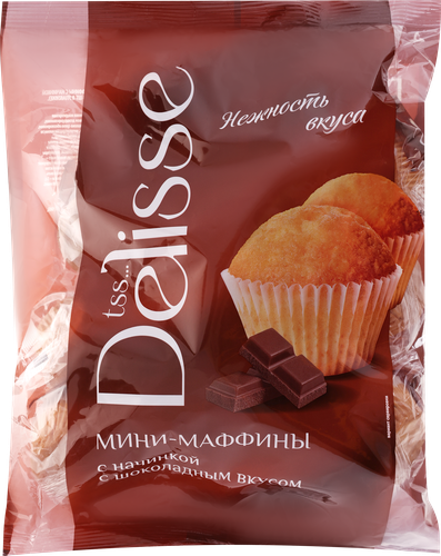 Мини-маффины DELISSE с шоколадным вкусом, 465г, детальное фото